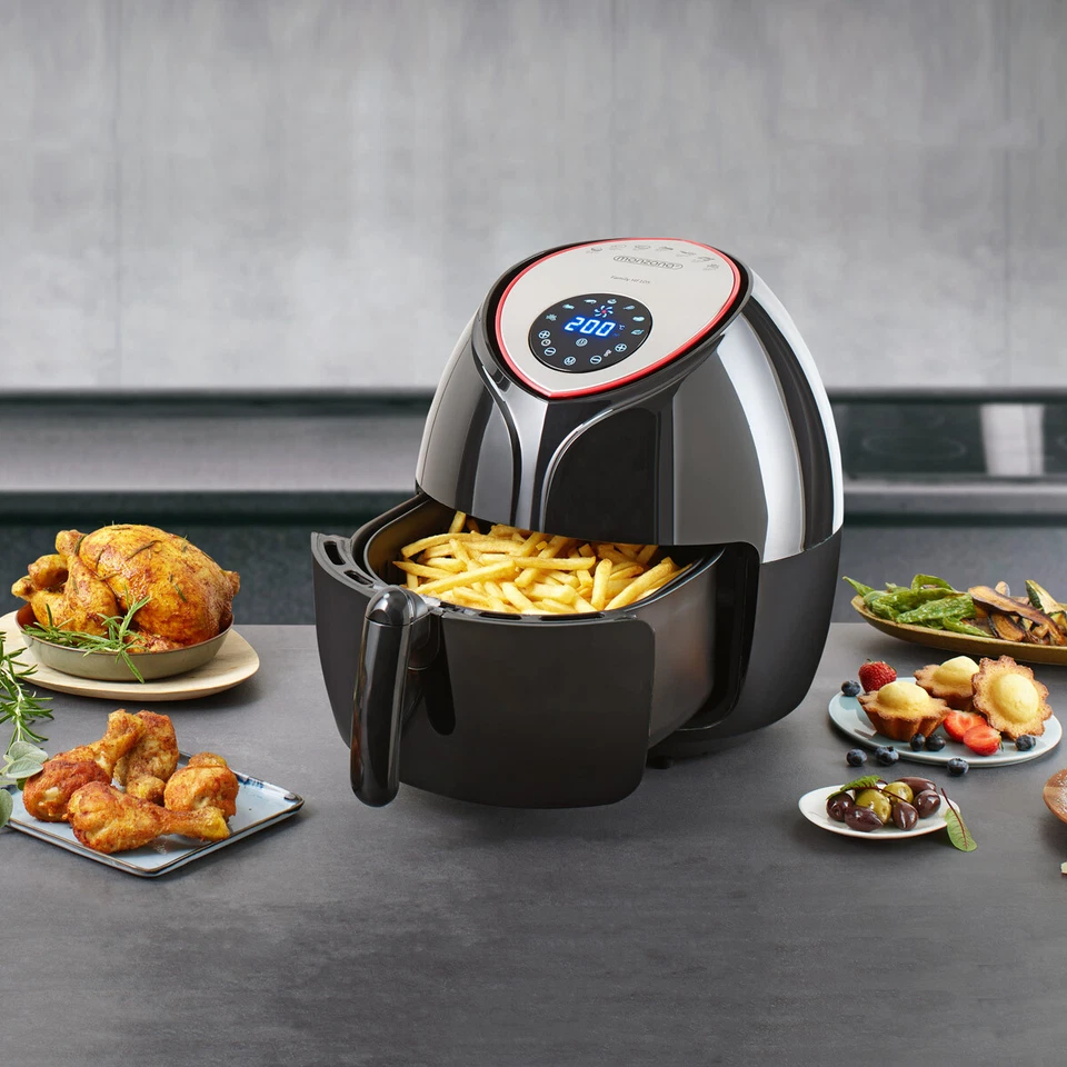 Heißluftfritteuse XXL Fritteuse 6,5 L Touch-Display 1850W Gratis Rezeptheft 9in1 - Bild 2 von 4