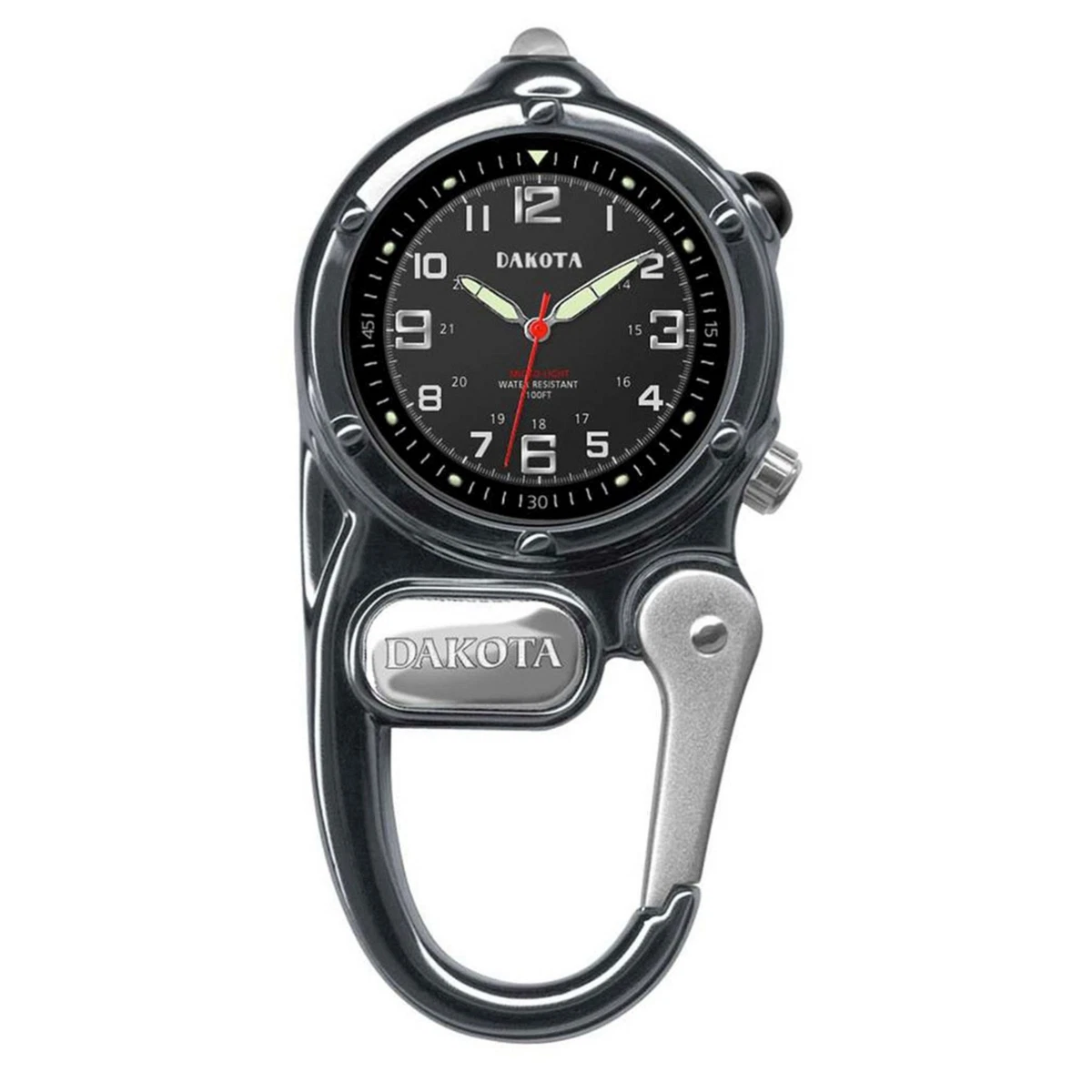 Dakota Watch Company Mini Clip Microlight Watch Gunmetal Water Resistant LED
