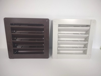 EAVE VENTS FLUSH MOUNT 8X8 WHITE/ BROWN--5PC BOX
