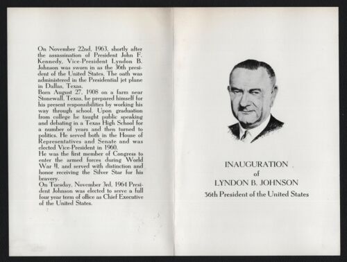 Lyndon B Johnson Einweihung 20. Januar 1965, Kombi-Präsentationskarte - Bild 2 von 2
