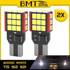2pc LED Backup Reverse Light 921 912 T15 30SMD Bulb for Toyota Sienna 1998-2023