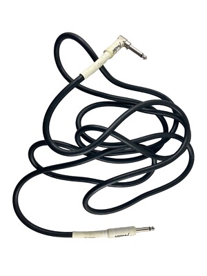 Fender FG-10L Verstärker Kabel 3m Klinke Rechter Winkel Schwarz Weiß Gitarre