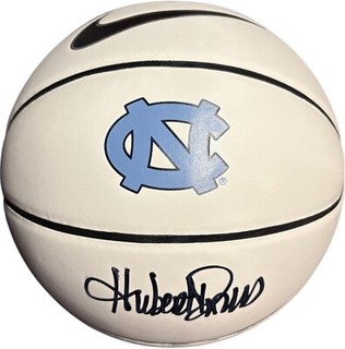 North Carolina Tar Heels Hubert Davis Signed Logo Basketball Beckett Certified
