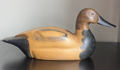 Antique Carved Wood Original Paint Wooden Duck Decoy 7