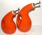 Rachael Ray EVOO Oil & Vinegar Bottles Dispensers 2Pc Set Burnt Orange Ceramic