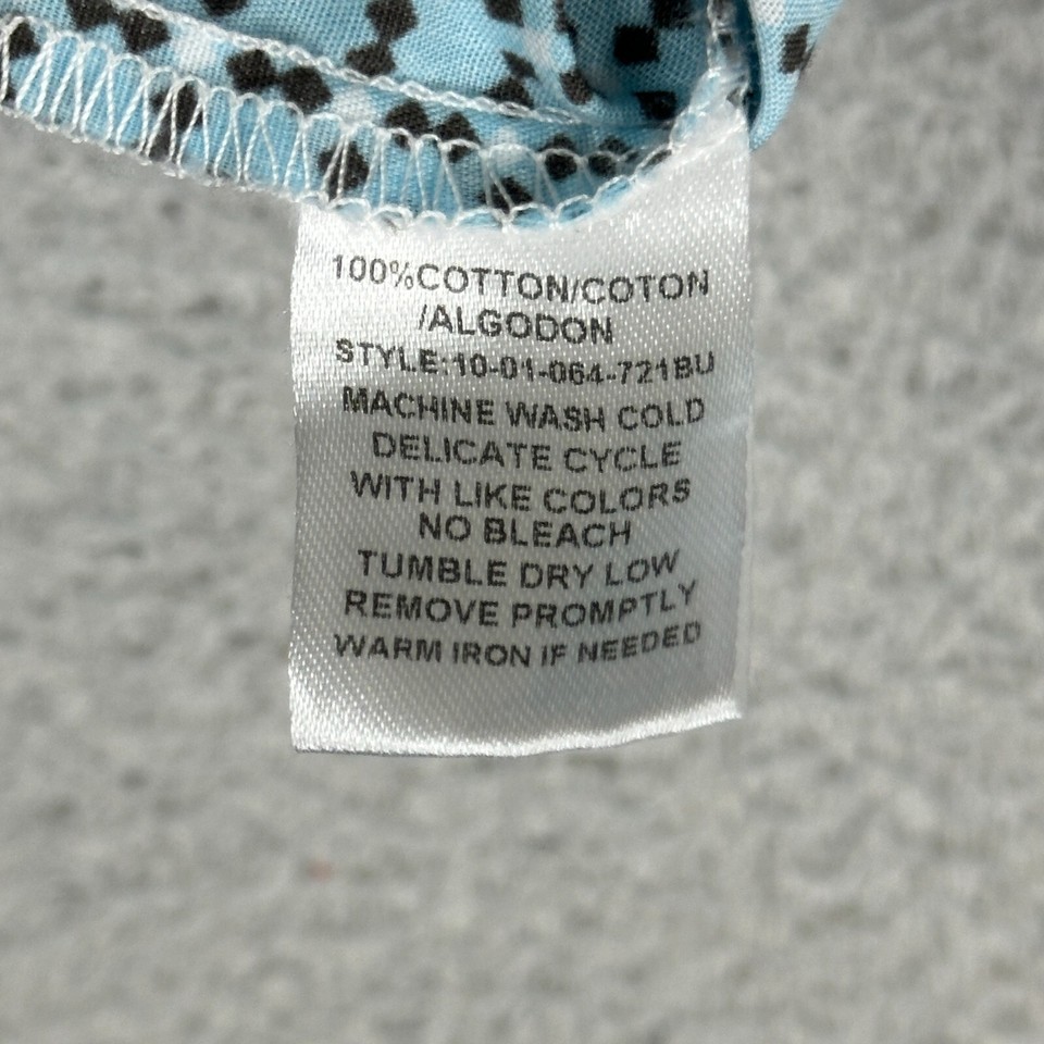 Tin Haul Long Sleeve Geometric Pearl Snap Shirt Men's XL Blue