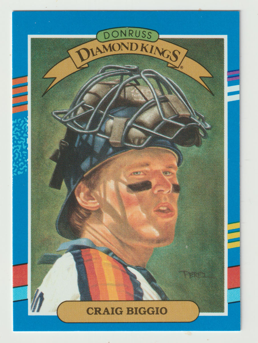 1990 Donruss Diamond Kings #2 CRAIG BIGGIO-ERROR No period after INC