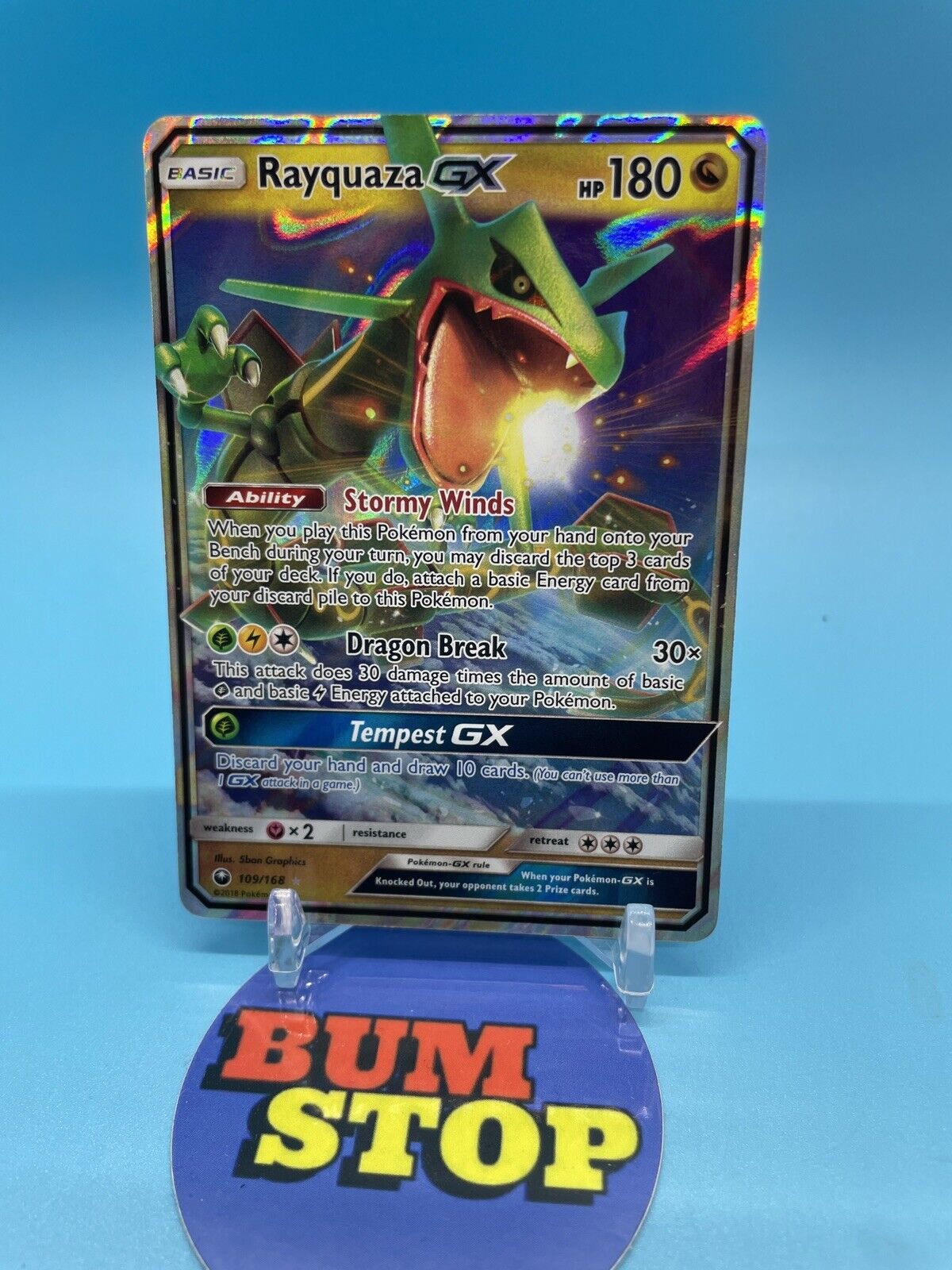 Rayquaza GX - 109/168 - Ultra Rare Pokemon SM8 - Celestial Storm LP Card