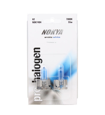 Nokya Arctic White Pro Halogen Headlight Bulbs H2 55w 7000K Stage 1 NOK7494 NEW