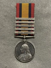 British Victorian Queen South African Medal w/ 5 Clasps - Gordon Highlanders