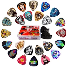 24 Pack Guitar Picks, 4 Thickness Guitar Pick Thin, Medium, Heavy Guitar Pics...