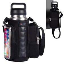Magnetic Gym Bag with Adjustable Strap, Water Bottle Holder Sling for Travel & S
