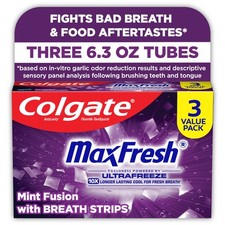 Colgate MaxFresh Knockout Mint Toothpaste, 3 Pack, 6.3 oz,NEW PRODUCT EXPLOSION