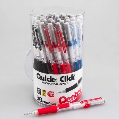 Quick Click Mechanical Pencil, (0.5mm) Fine Line, Canister, Assorted Colors