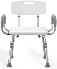 Shower Chair for inside Shower with Arms and Back, 500 Lbs Heavy Duty Shower Sea