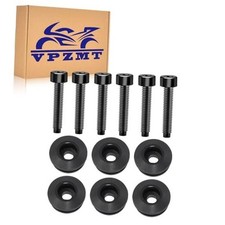 Black T27 Detachable Windshield Bushing Grommets Black Windshield Screws Kit