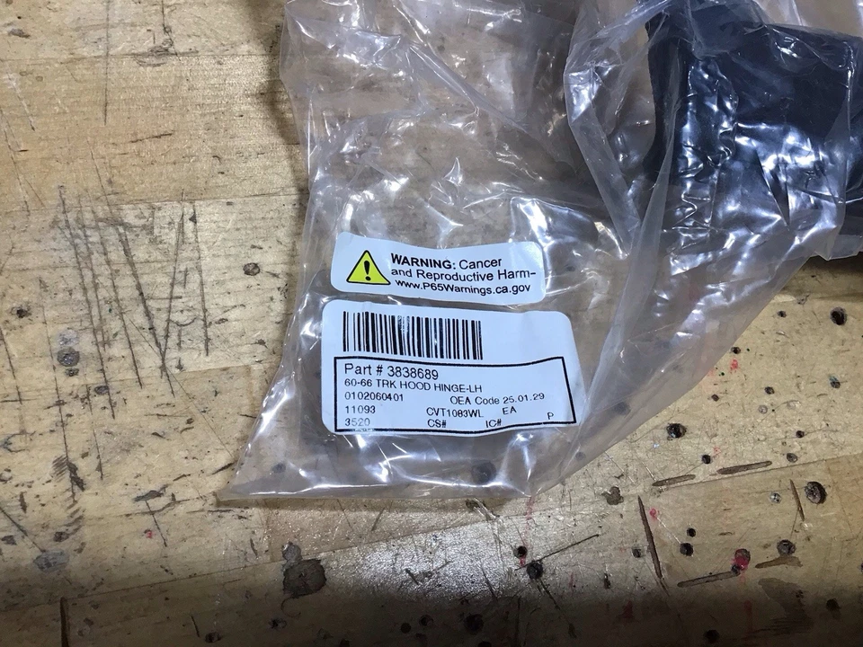 1960-66 Chevy, GNC Pickup, Suburban LH Hood Hinge New - Image 2 of 3