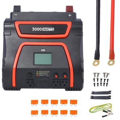 3000W Modified Sine Wave Inverter 12V to 115V - ETL Approved LED Display