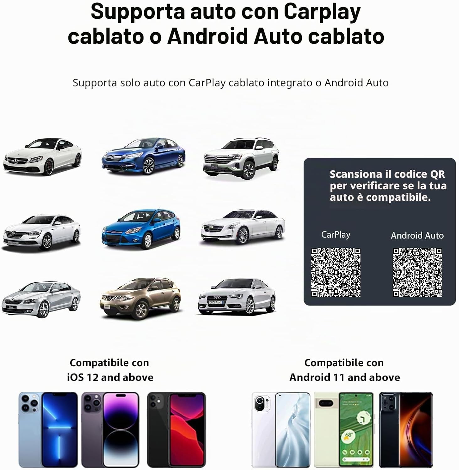 Sunweyer Adattatore Wireless CarPlay Android Auto 2+32gb con Play Store & Netfli - Miniatura 3