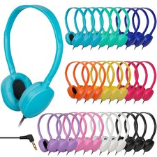100 Pack Bulk Headphones for Classroom School,Wholesale Earphones Class Set f...