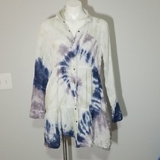 True Craft Cotton Tie Dye Shirt Dress Size large