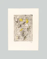 Roberto Sebastian MATTA - "Droites libérées", 1971 - Acquaforte, 43,5 x 31,5 cm