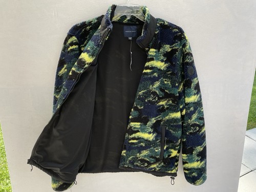 American Eagle Men’s Sherpa Jacket Blue Green Full Zip Size XL NEW - Picture 5 of 11