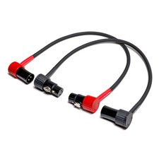 WJSTN 3-Pin Female Right Angle XLR to Male 1Feet, 1 Red/1 Black
