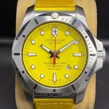 RARE Victorinox I.N.O.X Swiss Army Diver Yellow Dial Professional Sport