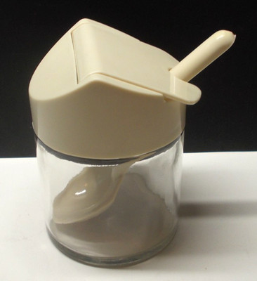 Vintage Gemco Flip Top Sugar Dispenser with Original Spoon Cream Top