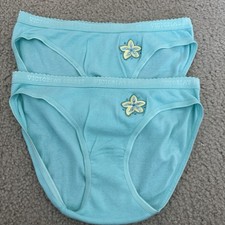 2 Vintage Y2K Victoria's Secret Cotton Low Rise Embroidered Bikini Panties Small