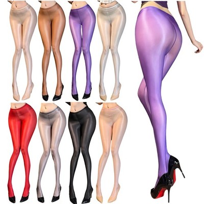 Women Bodystockings Casual Pantyhose Temptation Stockings Elastic Shiny Rave
