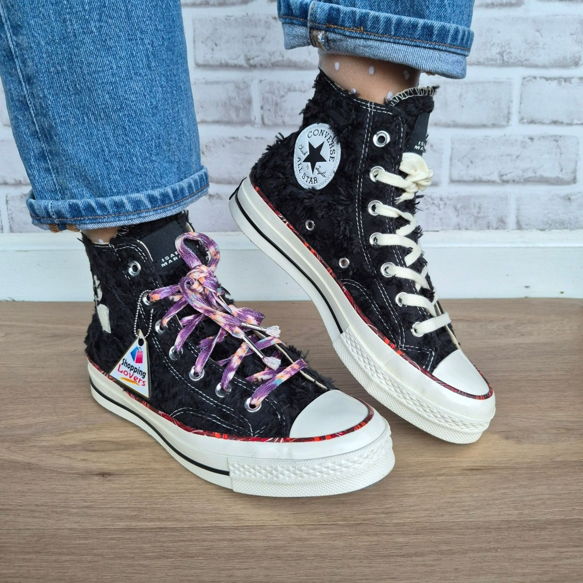 マルエリ70'sCONVERSE チャックテイラー ⭐Converse x Isabel Marant Chuck 70 Hi Raven 7 Womens shoes