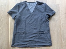 Figs Women's Technical Collection Casma Graphite Gray Scrub Top Size Large
