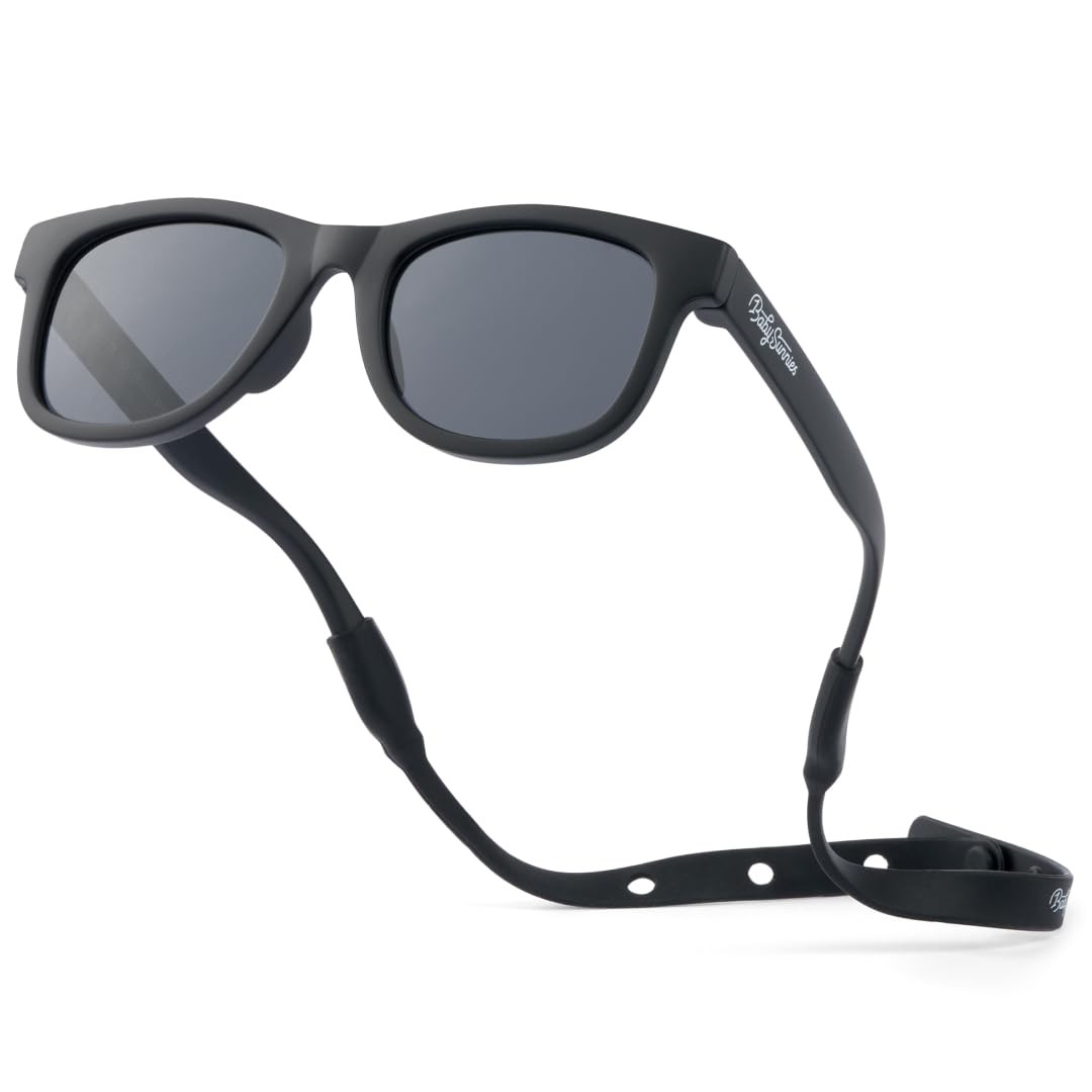 Lunettes de soleil polarisées pour bébé 0-2 ans avec sangle élastique réglable