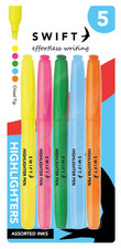 Highlighter Pens, 5 Pack Assorted