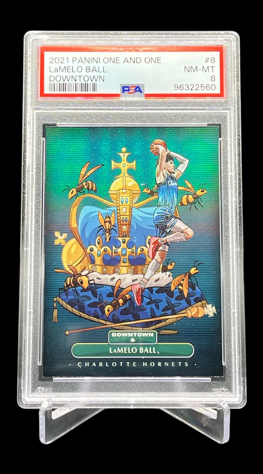 2021-22 Panini One and One Lamelo Ball Downtown PSA 8 NM-MT #8