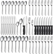 48 Pcs Silverware Set for 8 Stainless Steel Flatware Cutlery Utensil Kitchen New