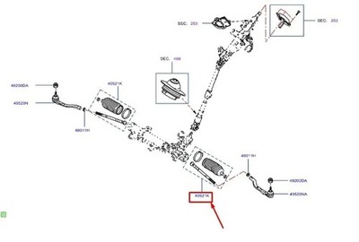NISSAN Primastar X82 Steering Tie Rod Inner Socket Kit 4852000QAM NEW GENUINE