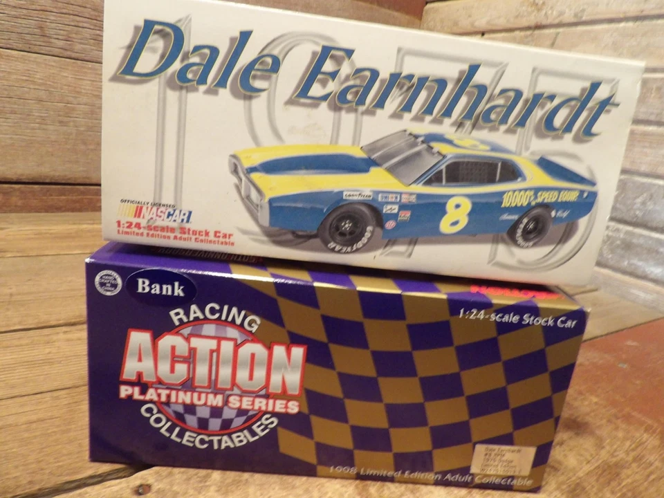 Dodge Charger 1975 Dale Earnhardt NASCAR #8 RPM 1:24 edición limitada banco - ¡NUEVO! Foto 4 de 4