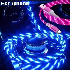 3ft LED Light-Up Charging Cable Flowing LED Charger Cord for iPhone 12/11 Series