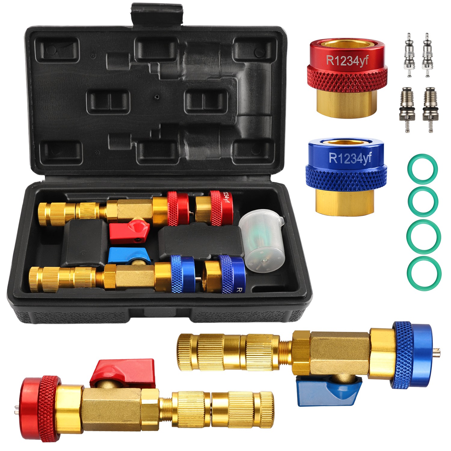 R134A R1234YF Valve Core Remover Installer Tool Kit Replace Schrader Valve Tool