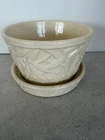 McCoy Vintage Soft white Leaves And berries hobnail Planter. 3 1/2”H By 5”wide.