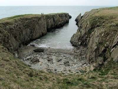 Photo A3 Inlet at Porth Aels Aberffraw Seen from the Isle of Anglesey Co c2014