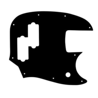 USA CUSTOM PICKGUARD für FENDER  SHORT SCALE MUSTANG BASS  PJ - 3 Ply PG BLACK B