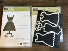 Stampin Up Cling Mount Set All Dressed Up  Dress Up Framelit Dies
