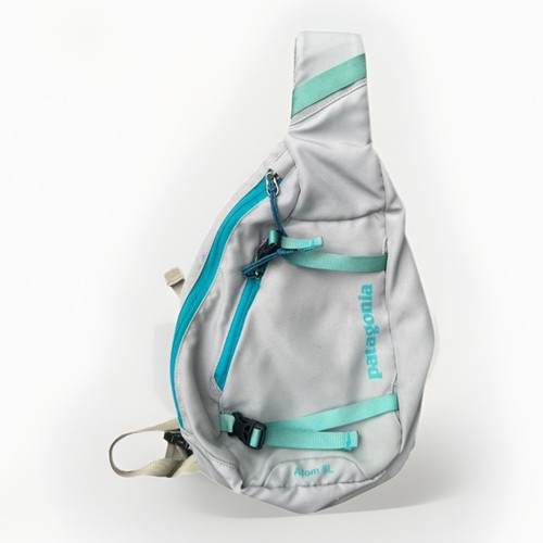 Patagonia Atom 8L Sling Crossbody Bag Gray Blue Teal Shoulder Day Pack Travel