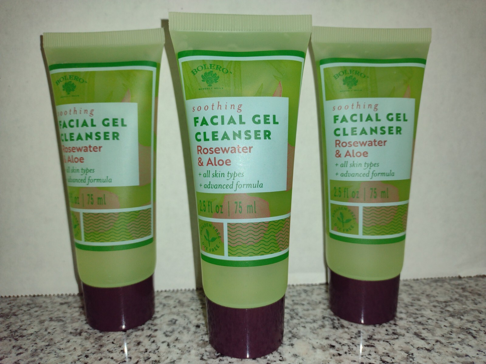 ROSEWATER & ALOE Facial Gel Cleanser By Bolero of Beverly Hills, See Description eBay