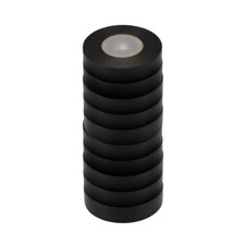 Black PVC Electrical Tape 19mm x 20M Insulation Electricians Tape  (Pack of 10)