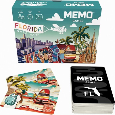 MEMO Landmarks   Memory Matching Card Game for Adults, Kids &Teens   Florida